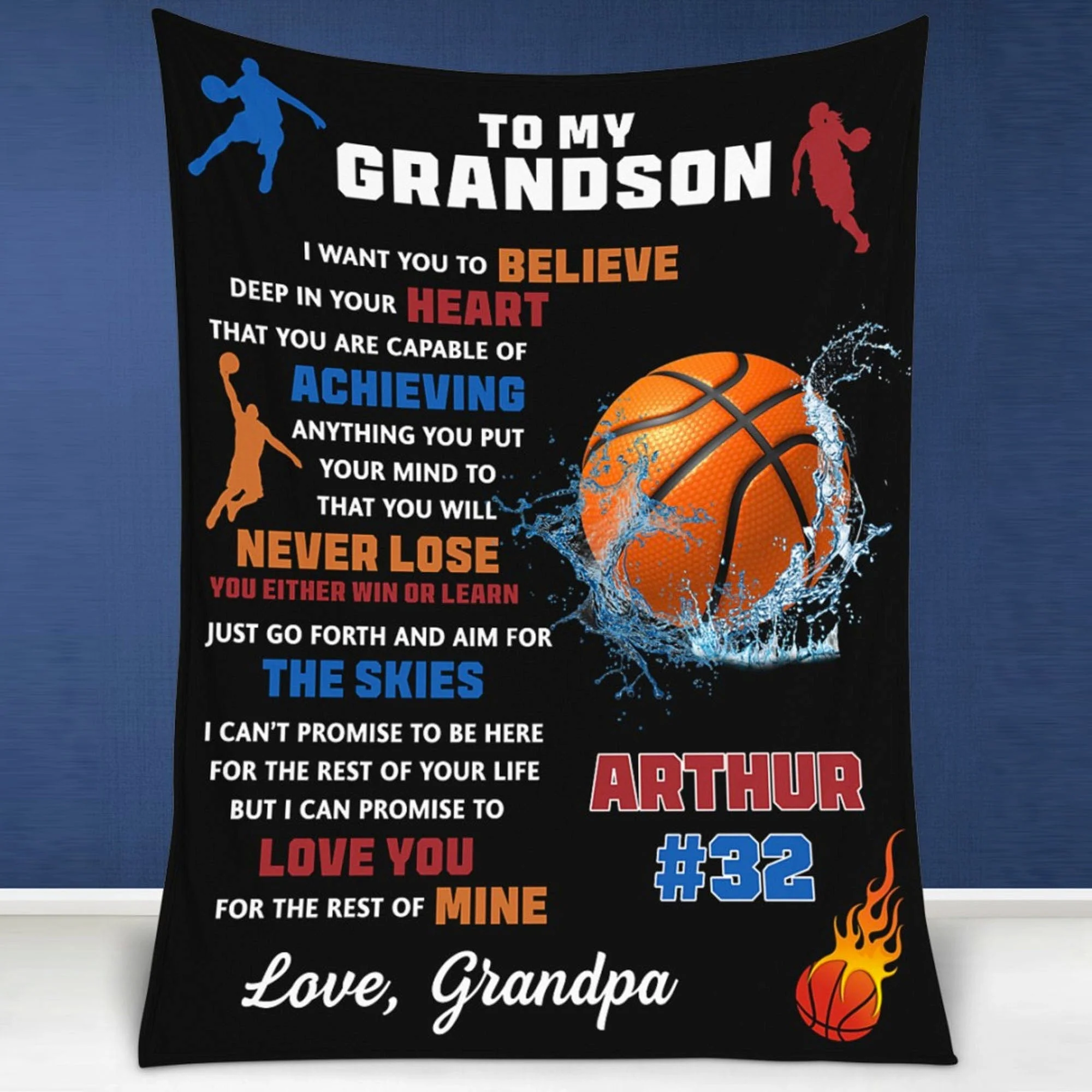 Personalized Custom Photo Basketball Blanket C544 - Image 6
