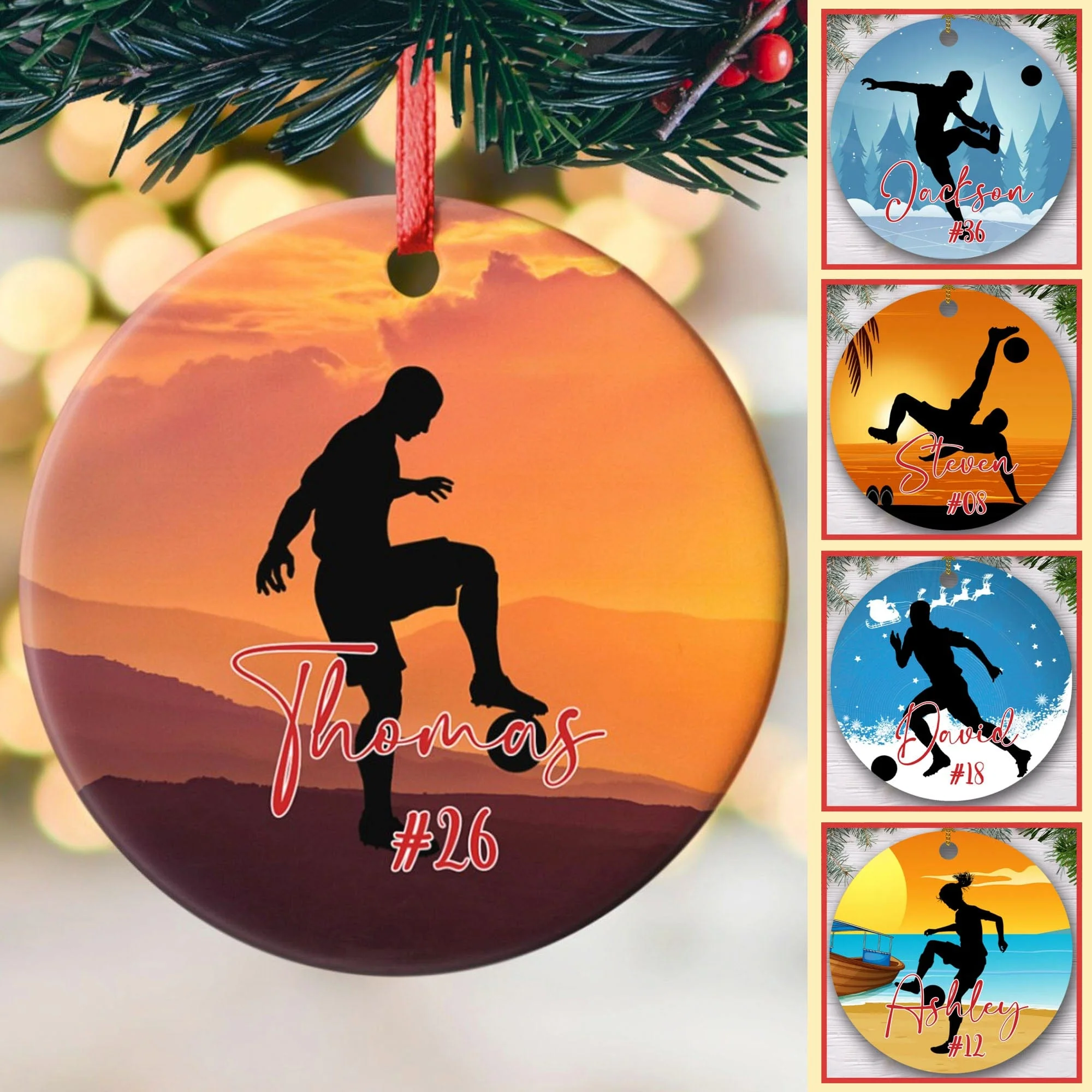 Personalized Custom Soccer Ornament C529