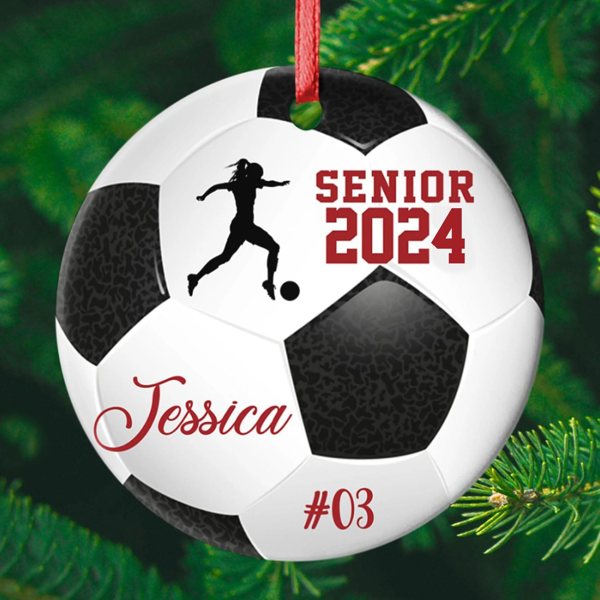 Personalized Custom Soccer Ornament H526