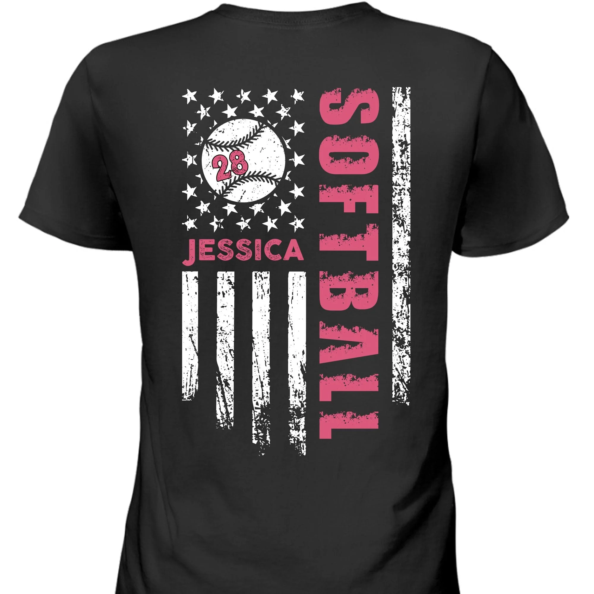 Personalized Custom Softball Backside Shirts 890619 - Image 5