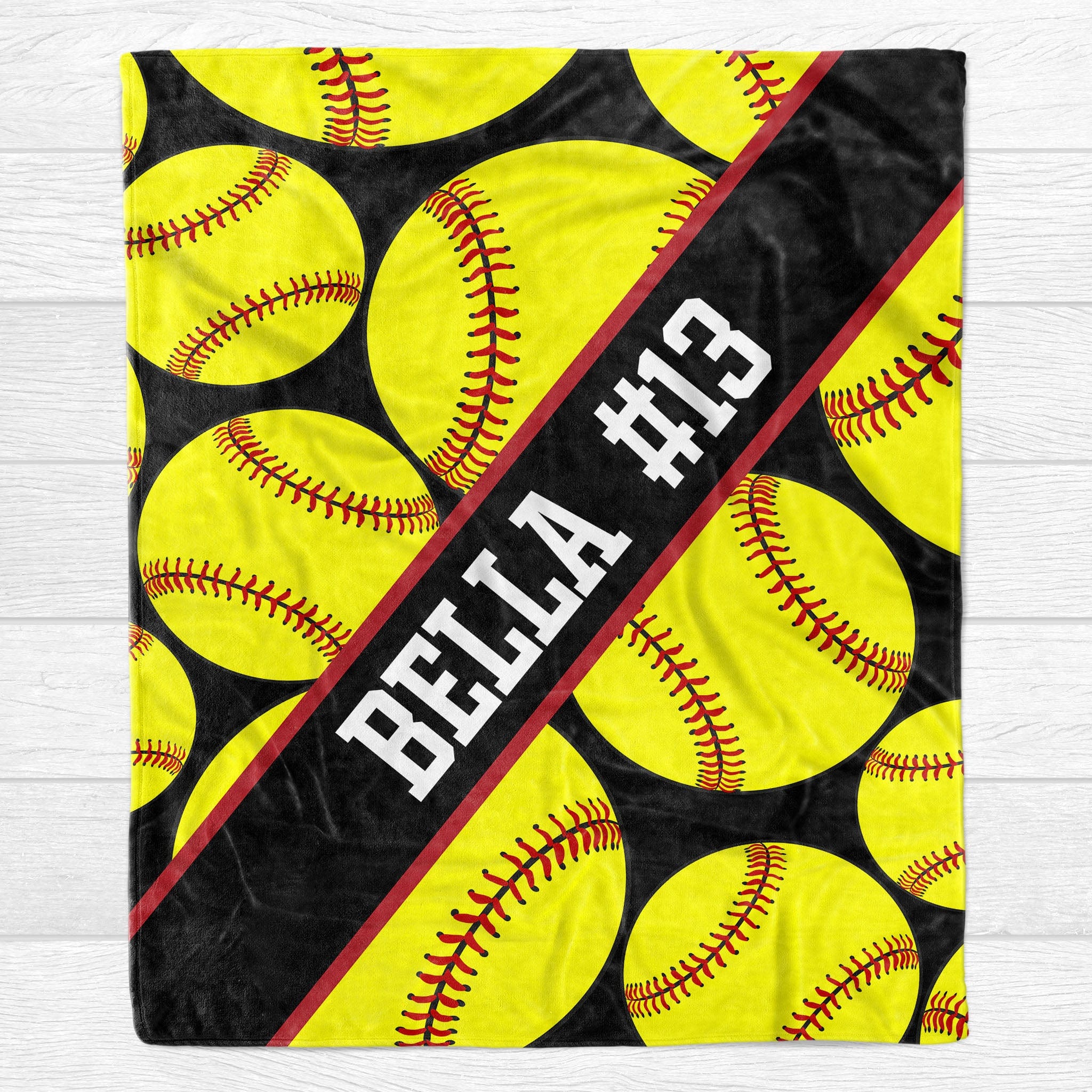 Personalized Custom Softball Blanket H533
