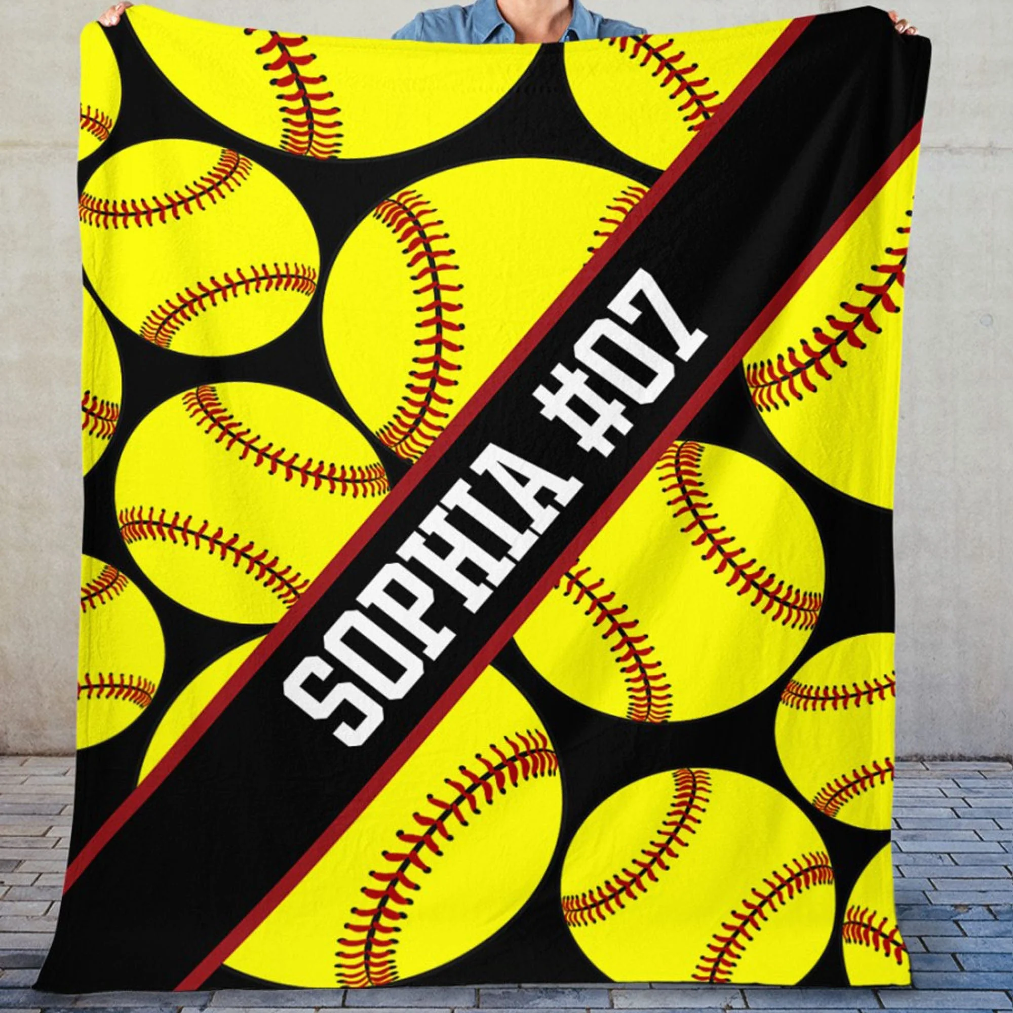 Personalized Custom Softball Blanket H533 - Image 3