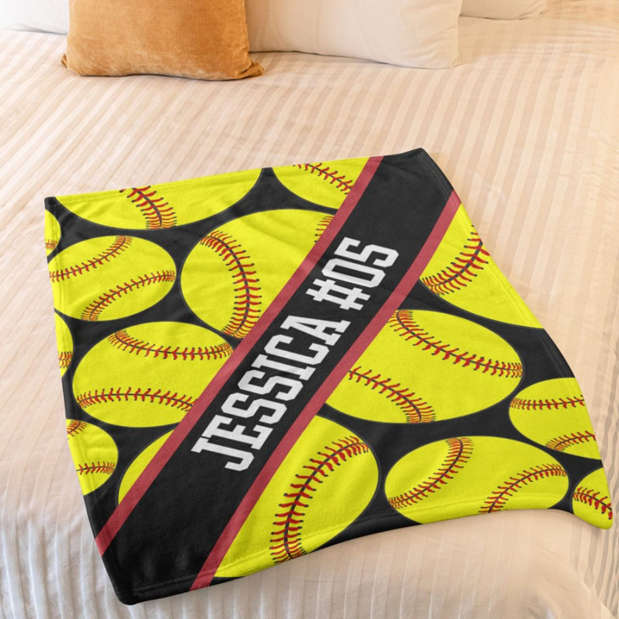 Personalized Custom Softball Blanket H533 - Image 6
