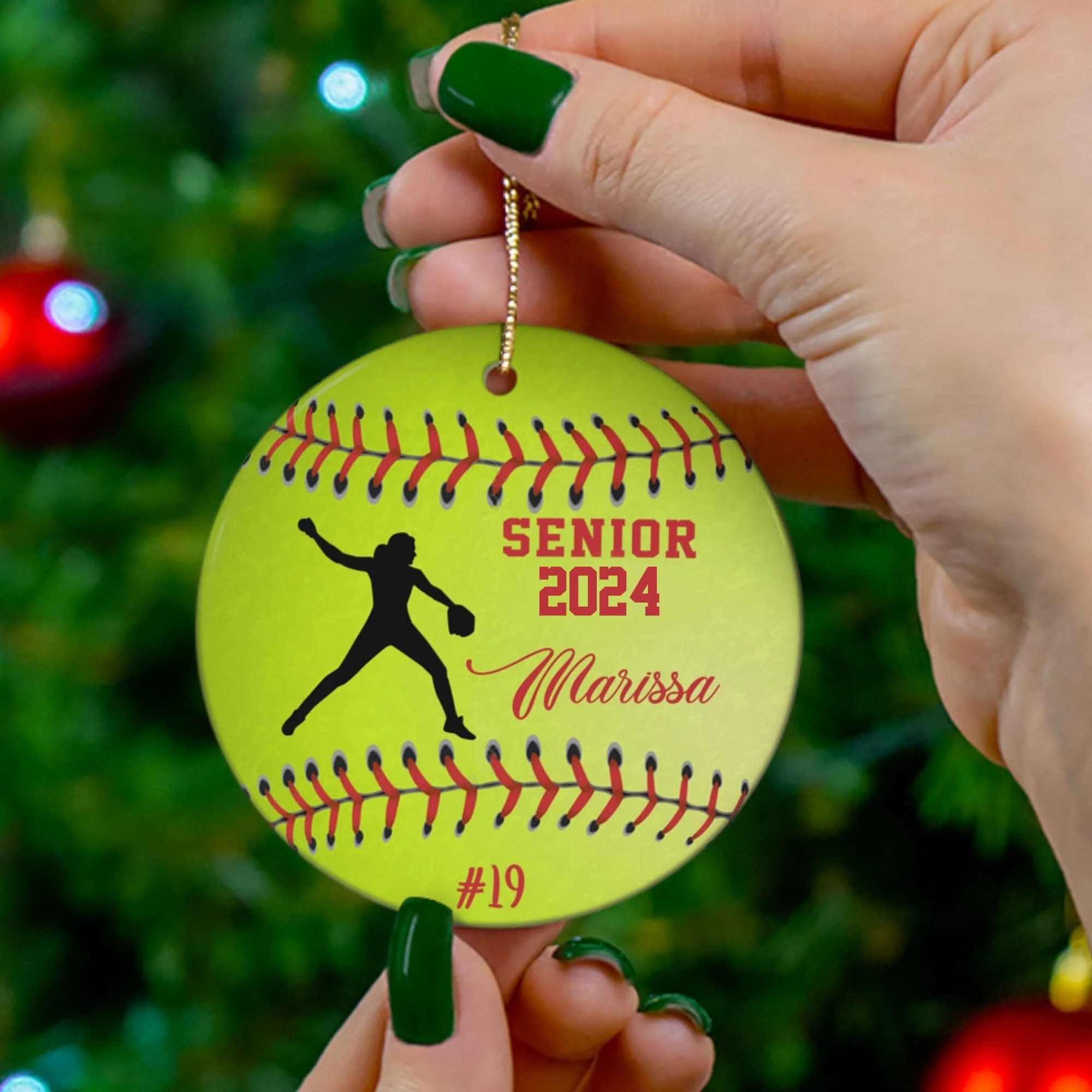 Personalized Custom Softball Ornaments H526 - Image 3