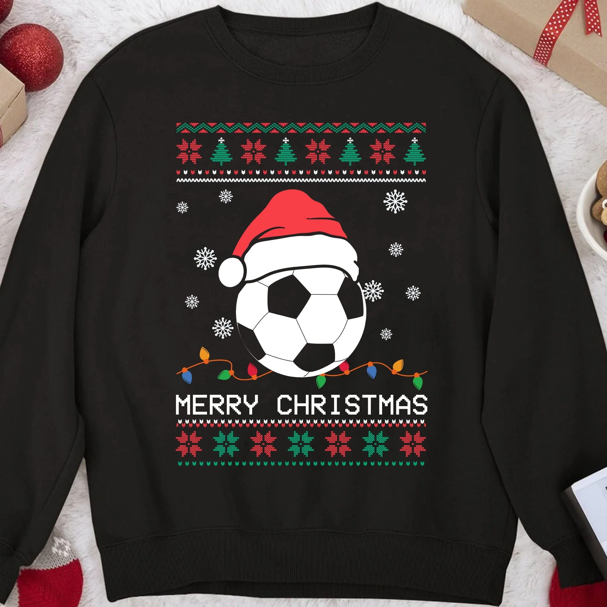 Personalized Custom Ugly Christmas Soccer Sweatshirt C565
