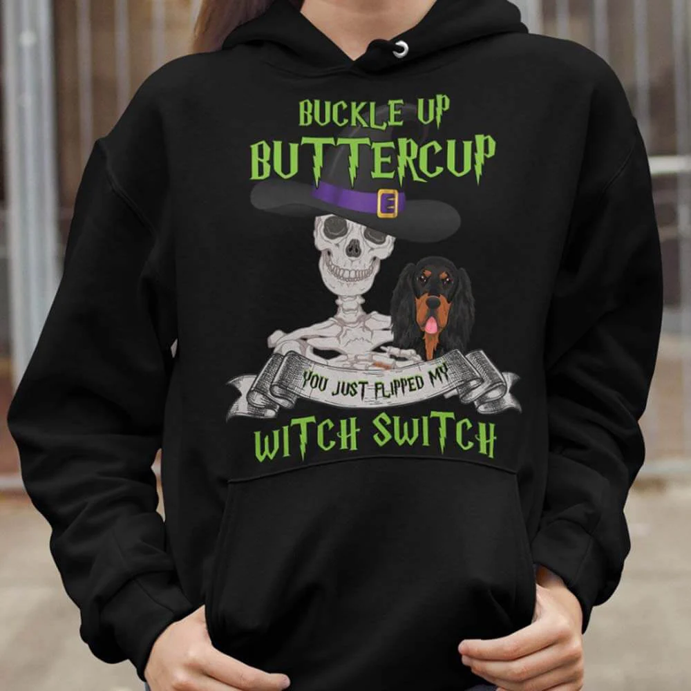 Buckle Up Buttercup Witch Switch Dog Shirt - Image 2