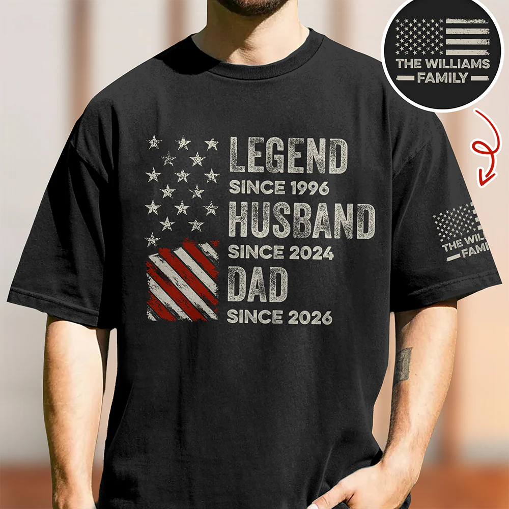 Personalized Family Name Father's Day Gifts, Legend, Husband, Dad And Grandpa Dark Shirt HO82 902708 - Image 3