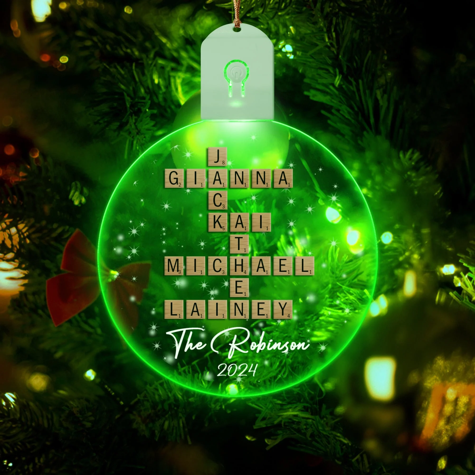 Personalized Gift Family Letter Name Together Led Acrylic Ornament HA75 891863