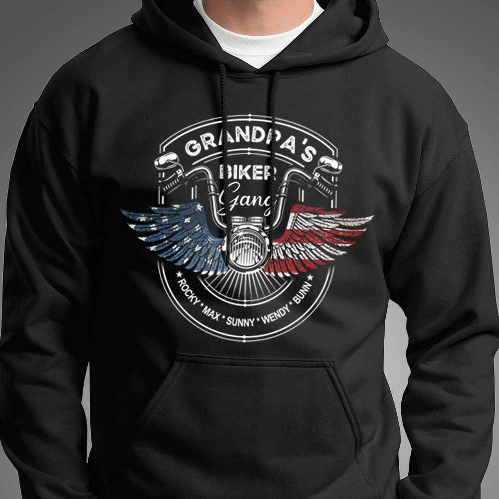 Personalized Grandpa Biker Gang Shirt - Image 2