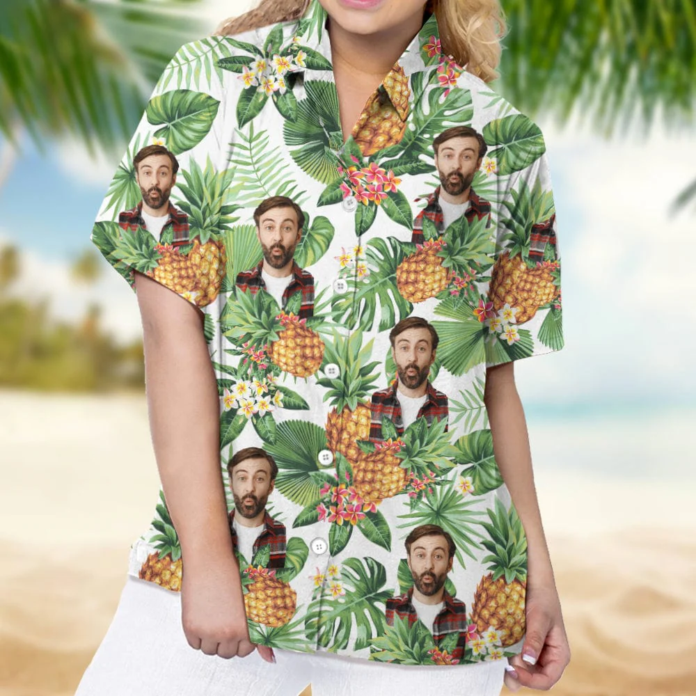 Personalized Hawaiian Shirt Upload Photo And Custom Background N369 888372 54298 - Image 2