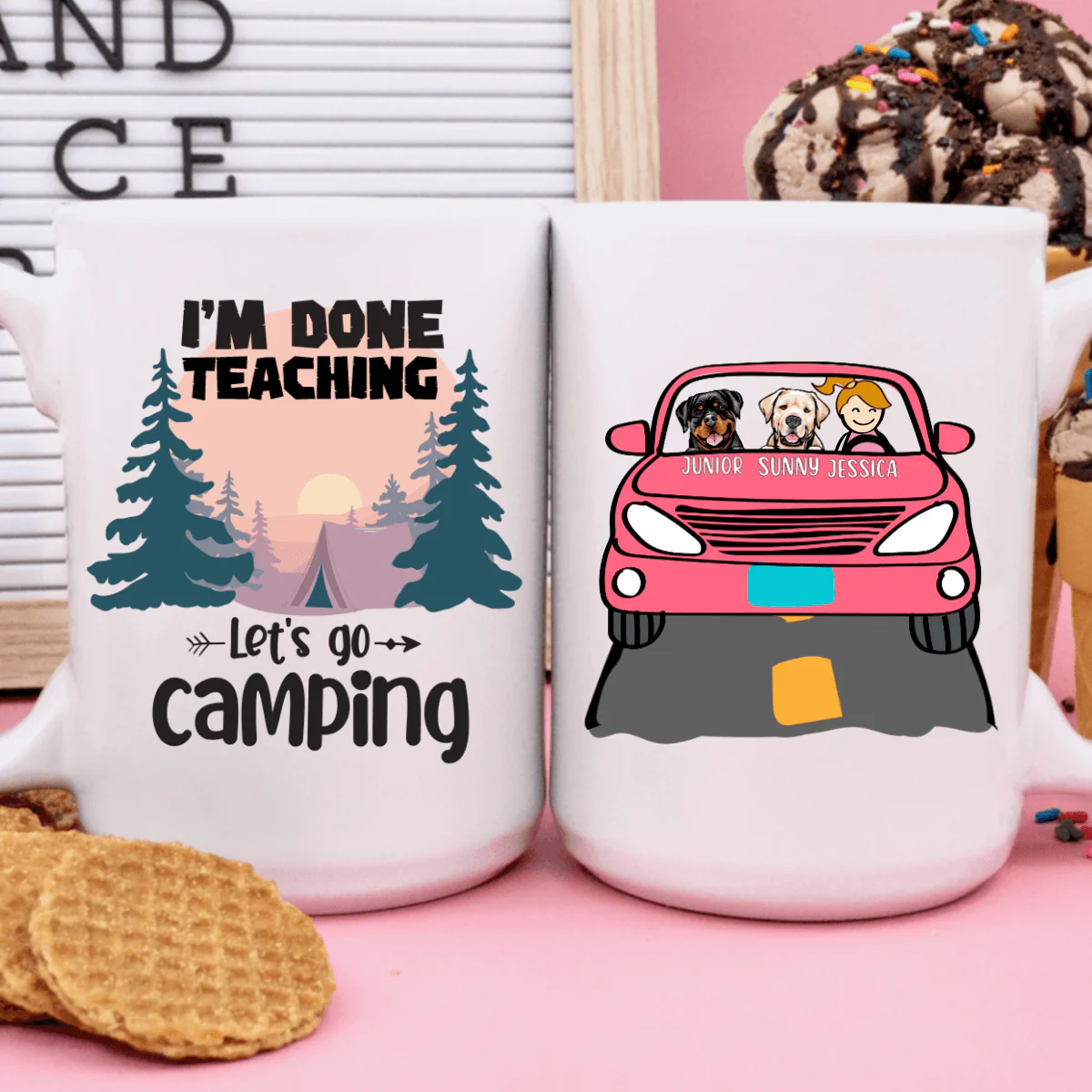 I'm Done Working Let's Go Camping Dog Coffee Mug - Image 2