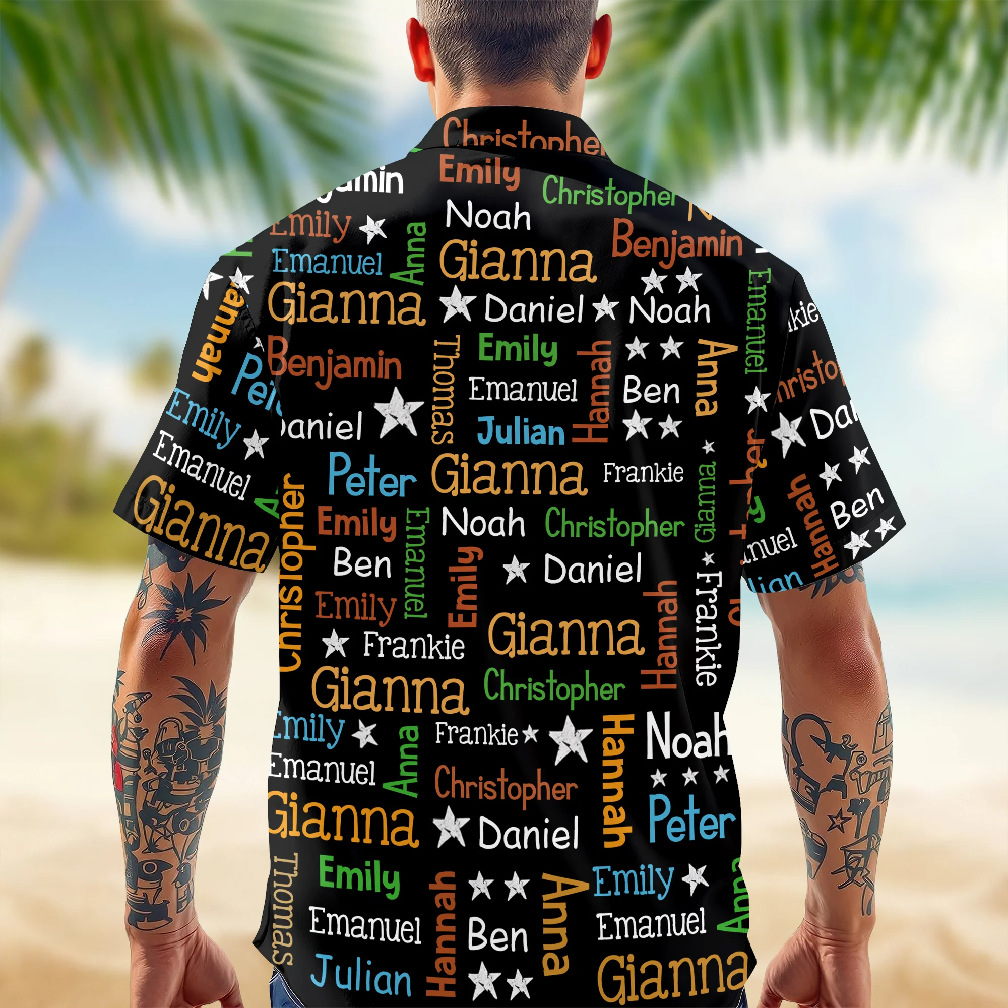 Personalized Kids Name Grandpa Word Art Hawaiian Shirt - Gift For Grandpa, Dad, Father's Day HO82 902486 - Image 2