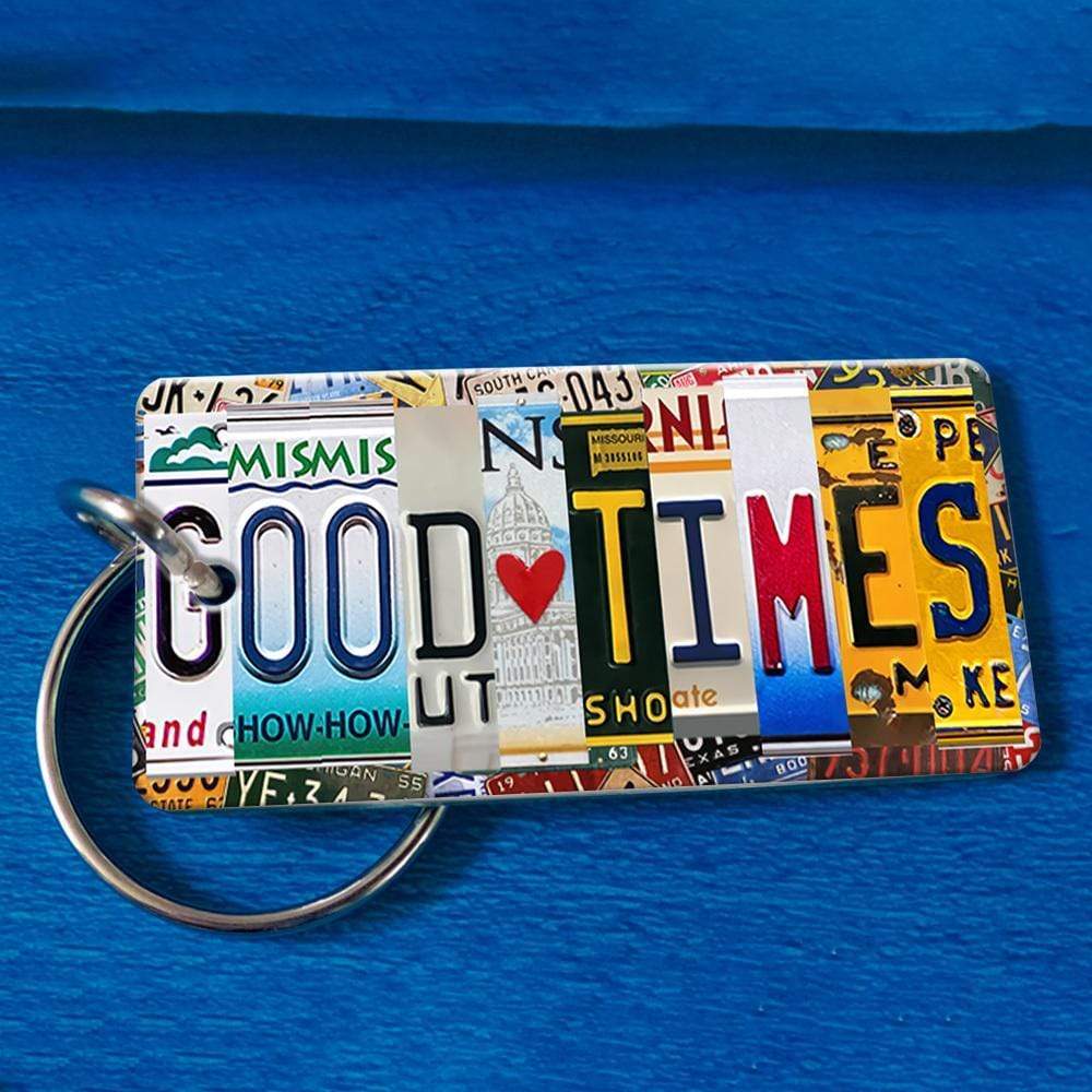 Personalized License Plate Hippie Metal Keychain, Camping Gift HN590 - Image 4