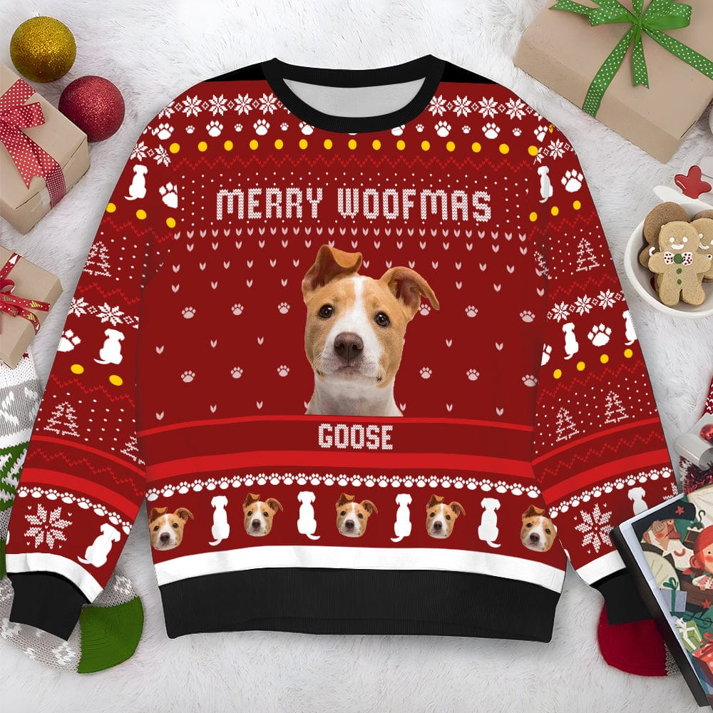 Personalized Photo Merry Woofmas Dog Ugly Sweater DA199 889903 - Image 2