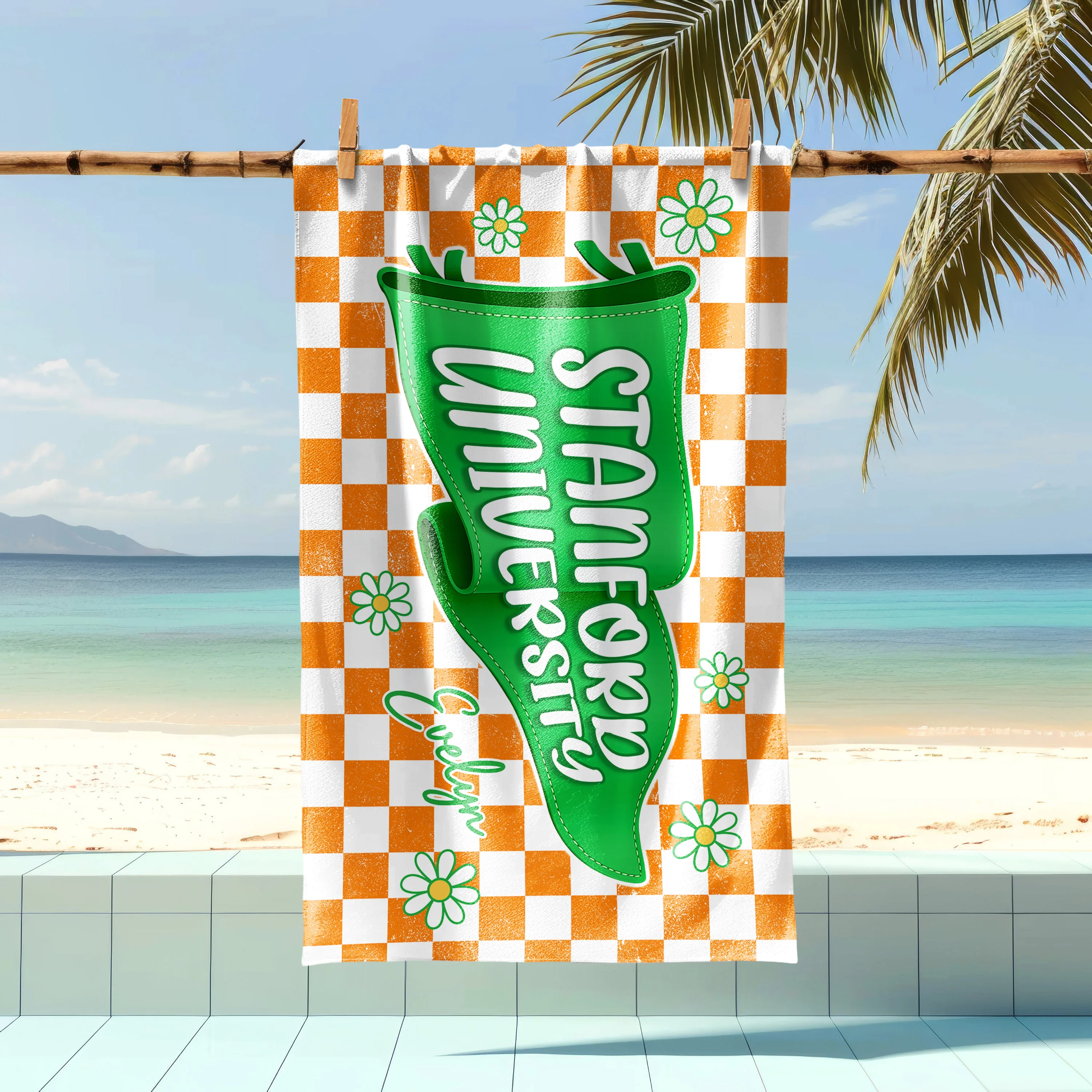 Personalized University And Name Pennant Beach Towel – Graduation Gift TH10 169733 - Image 3
