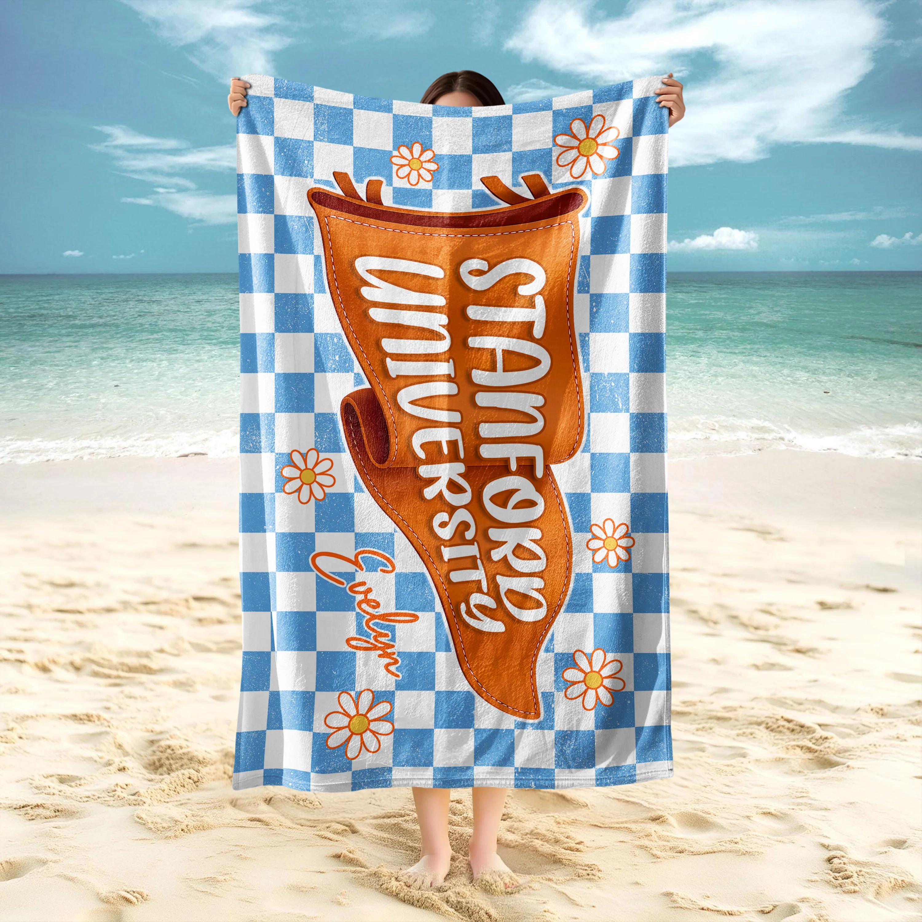 Personalized University And Name Pennant Beach Towel – Graduation Gift TH10 169733 - Image 4