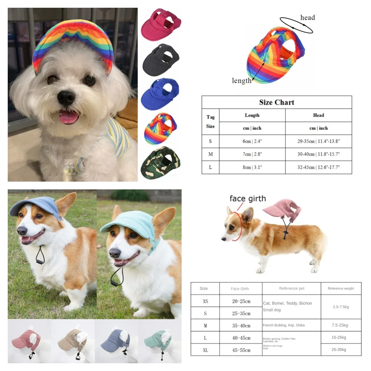 Pet Baseball Caps Cute Dog Sun Hats - Image 3