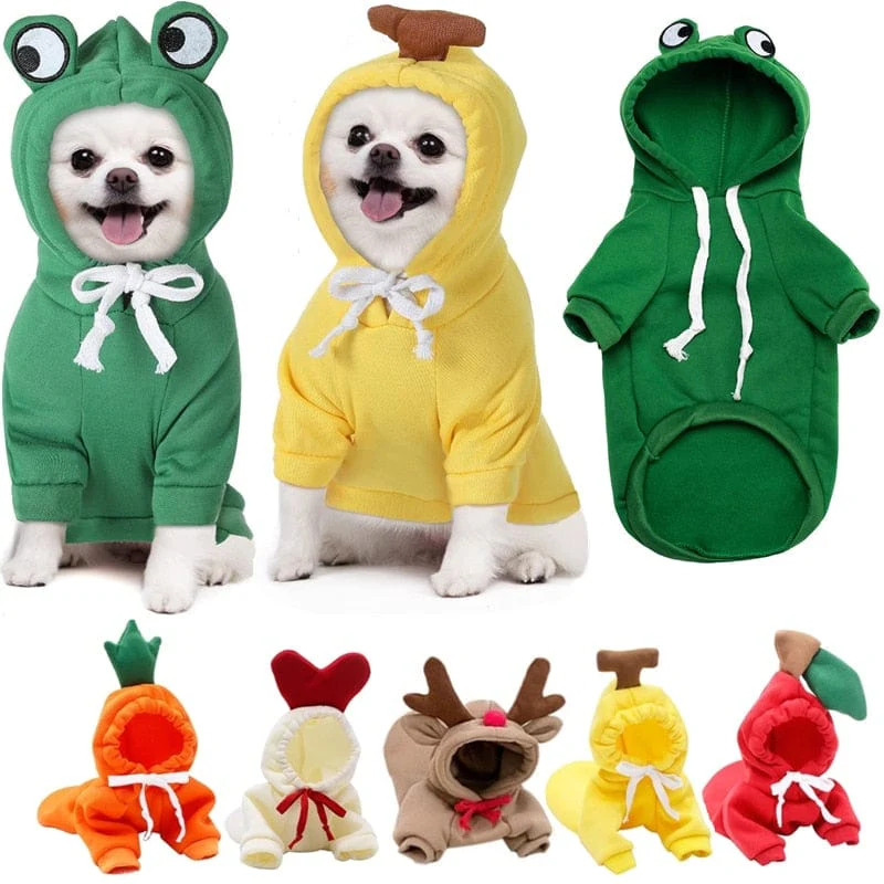 Dog Hooded Sweatshirt Fruit Warm Coat