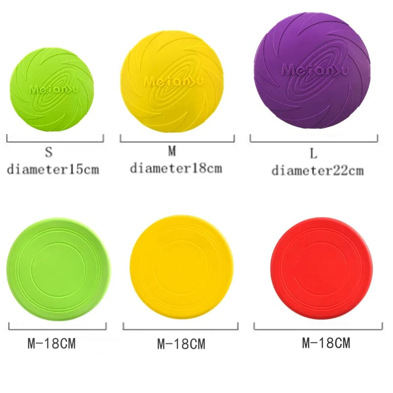 Dog Flying Disk Toy Silicone Anti-Chew Interactive Training - Image 3