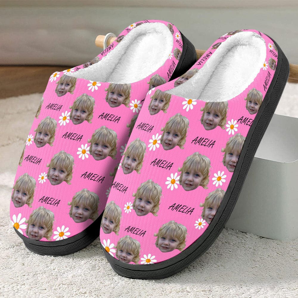 Plush Slippers Custom face Photo human N369 888683 - Image 2