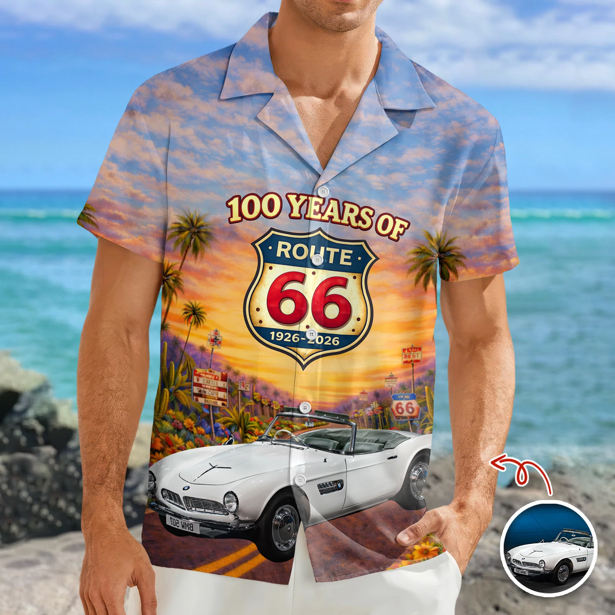 Custom Photo 100 Years Of Route 66 Hawaii Shirt CH07 910544 - Image 2
