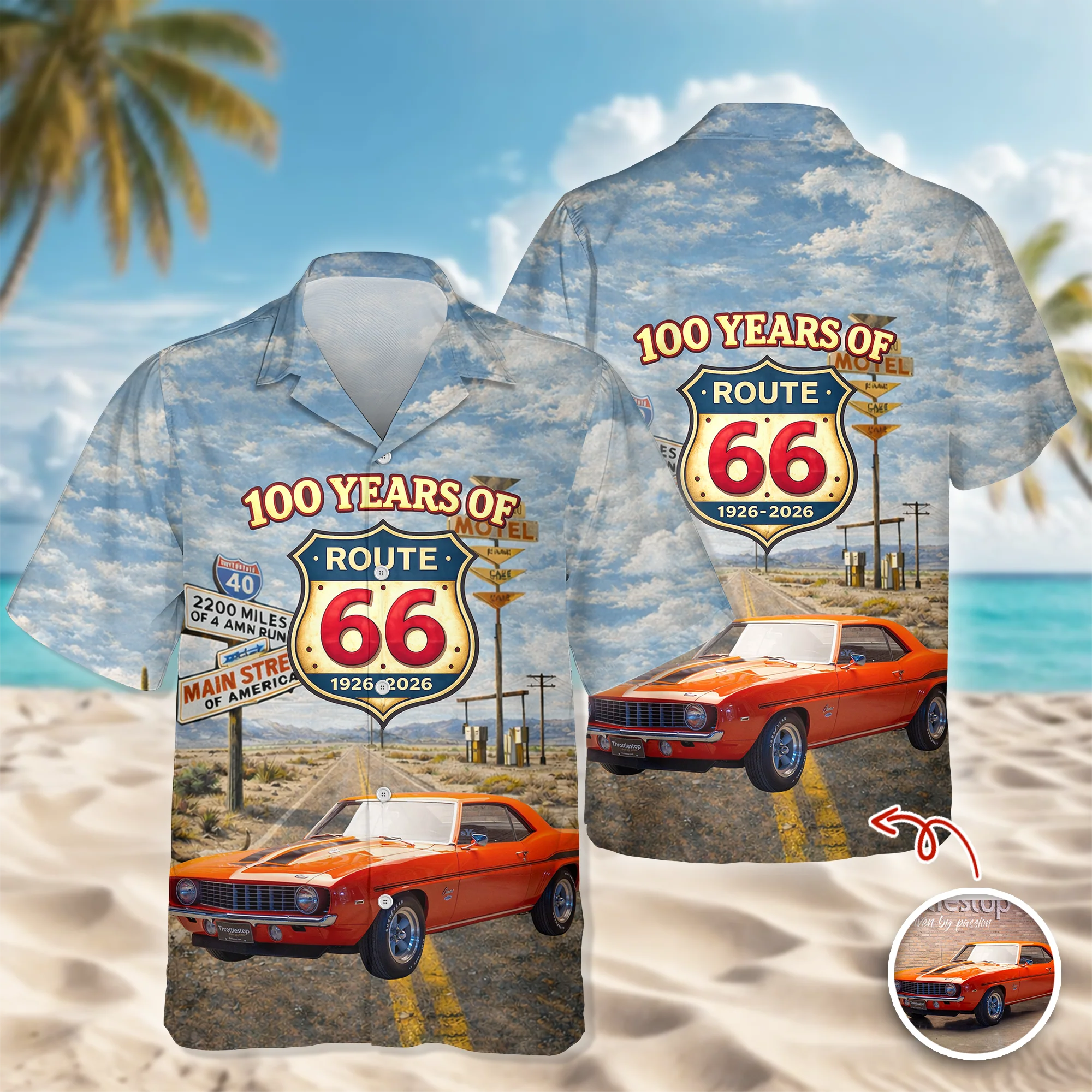 Custom Photo 100 Years Of Route 66 Hawaii Shirt CH07 910544 - Image 7