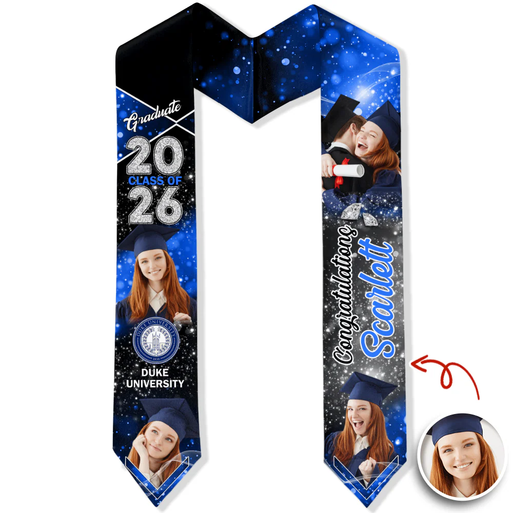 Custom Photo Class Of 2026 Graduation Stole HO82 901330 - Image 5