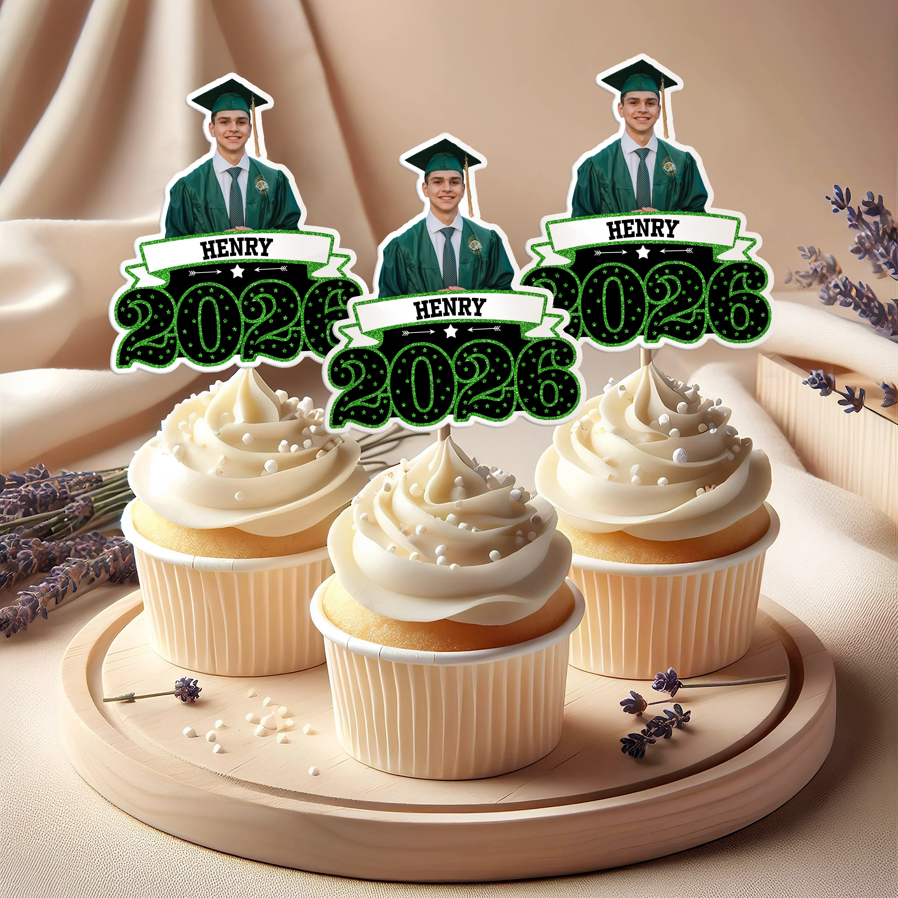 Custom Photo Congrats Graduation Cupcake Topper - Graduation Party Decor for Graduates HO82 901452 - Image 5