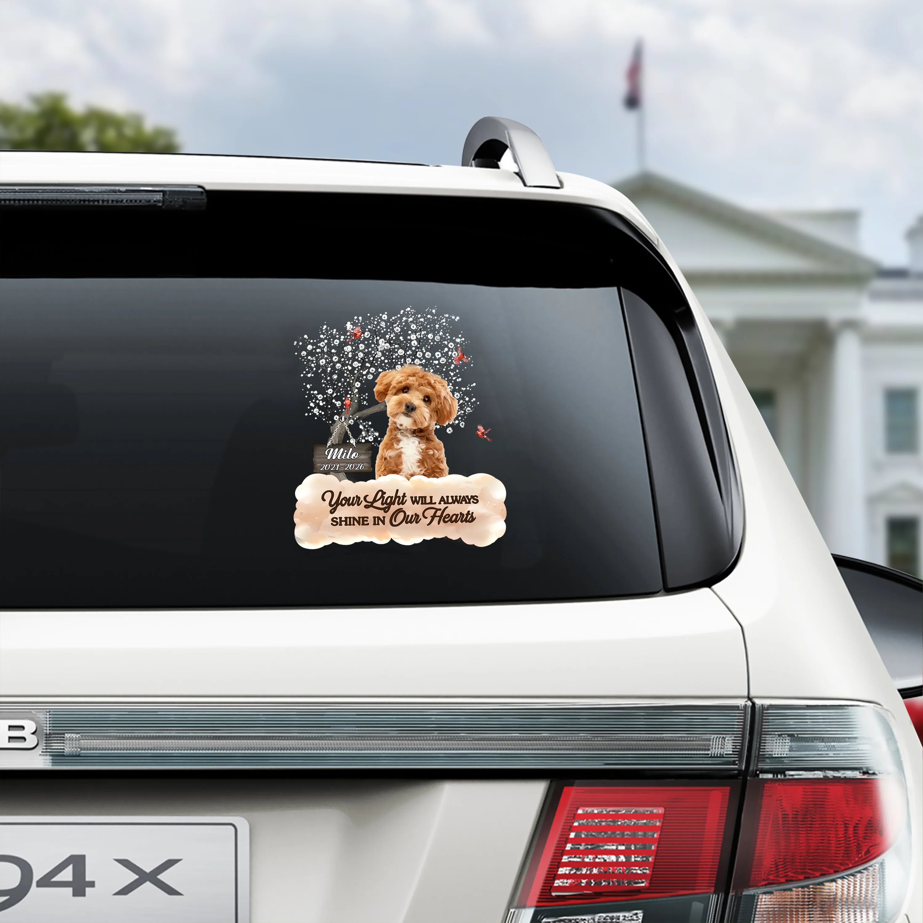 Custom Photo In Loving Memory Car Window Decal Sticker Gift For Dog Owners CH07 910594 - Image 5