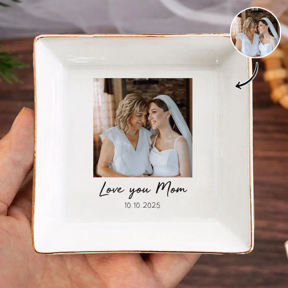 Custom Photo Love You Mom Jewelry Dish Gift For Mom LM32 899123 - Image 3