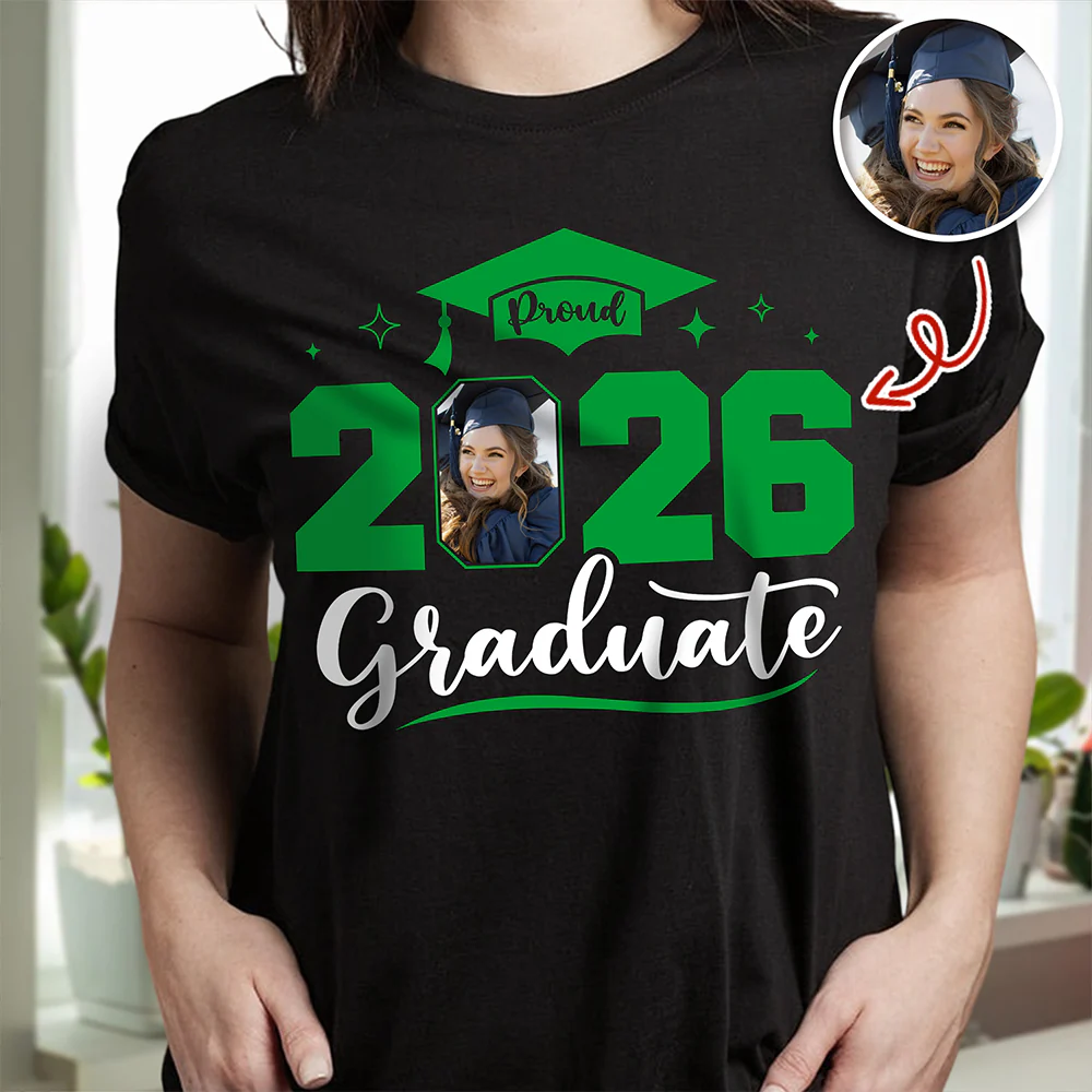 Custom Photo Proud 2026 Graduate Shirt Personalized Graduation Gift HO82 901390 - Image 3