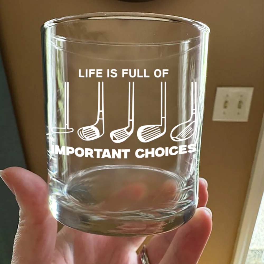 Life Is Full Of Important Choices Rock Glass Gift For Golfer TH10 898217 - Image 4