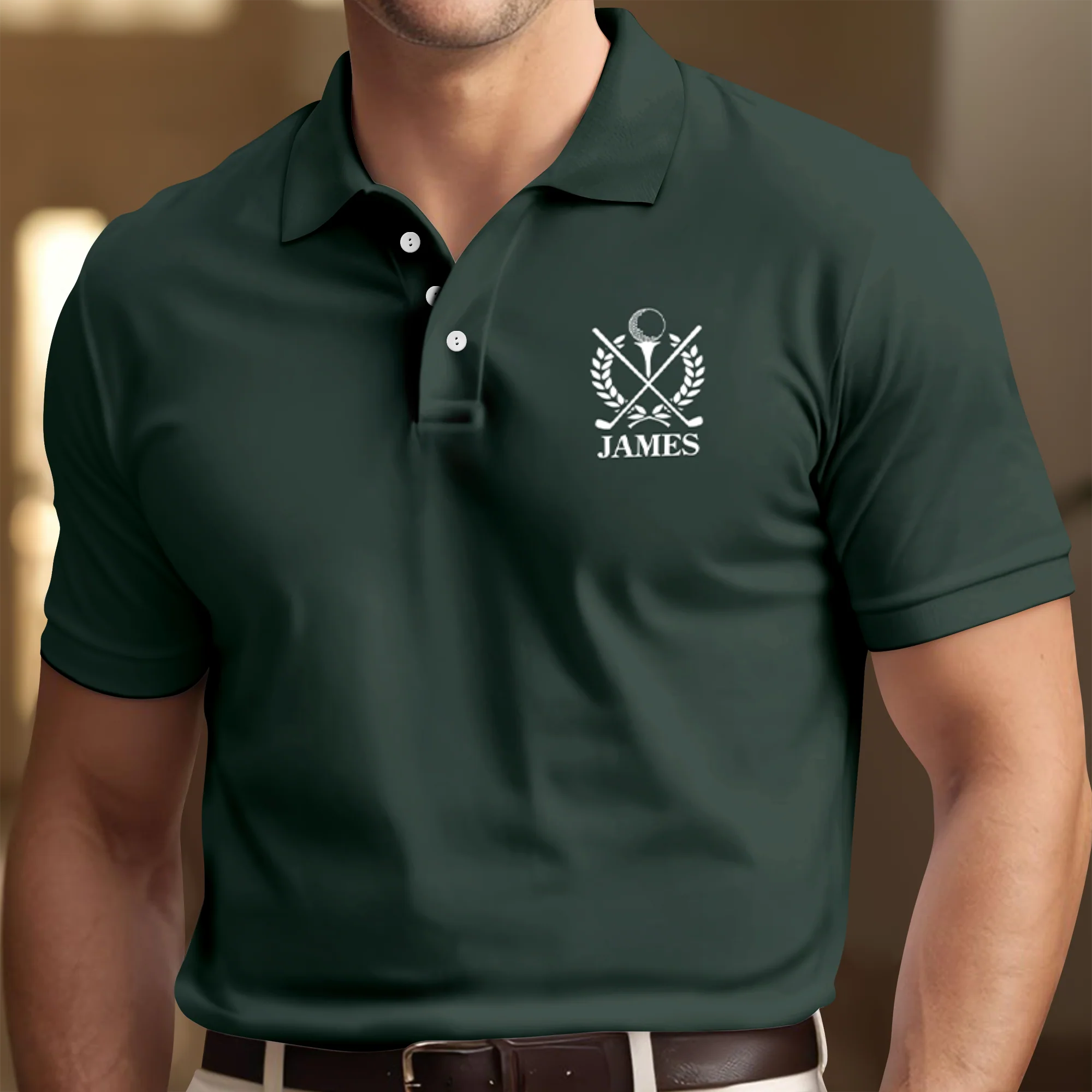 Personalized Golf Ball Polo Shirt Gift For Golfer, Golf Lovers HA75 898574 - Image 2