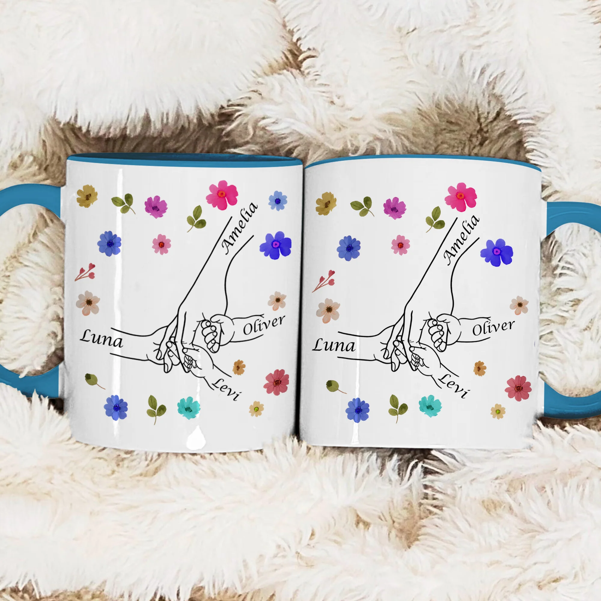 Personalized Mom Holding Kids Hands Mug Gift For Mom LM32 899121 - Image 4