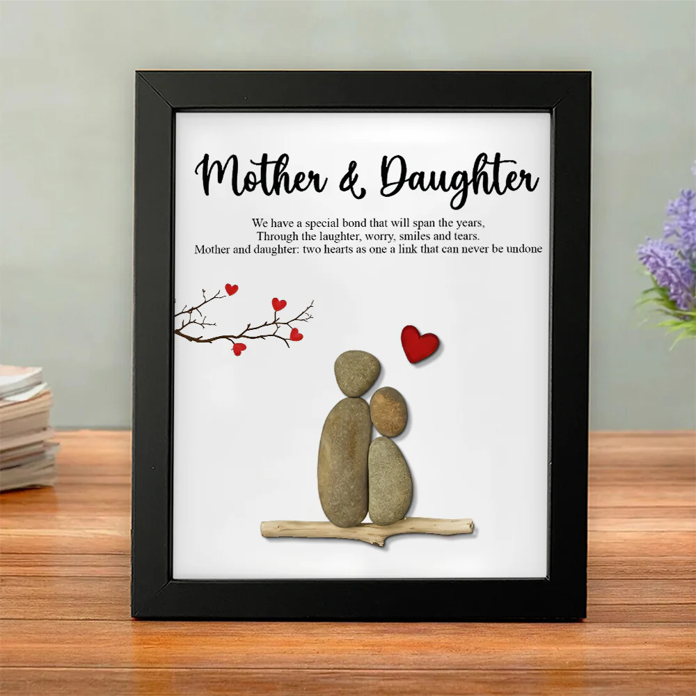 Personalized Mother & Son Pebble Art Picture Frame Heartfelt Gift for Mom TH10 898873 - Image 5