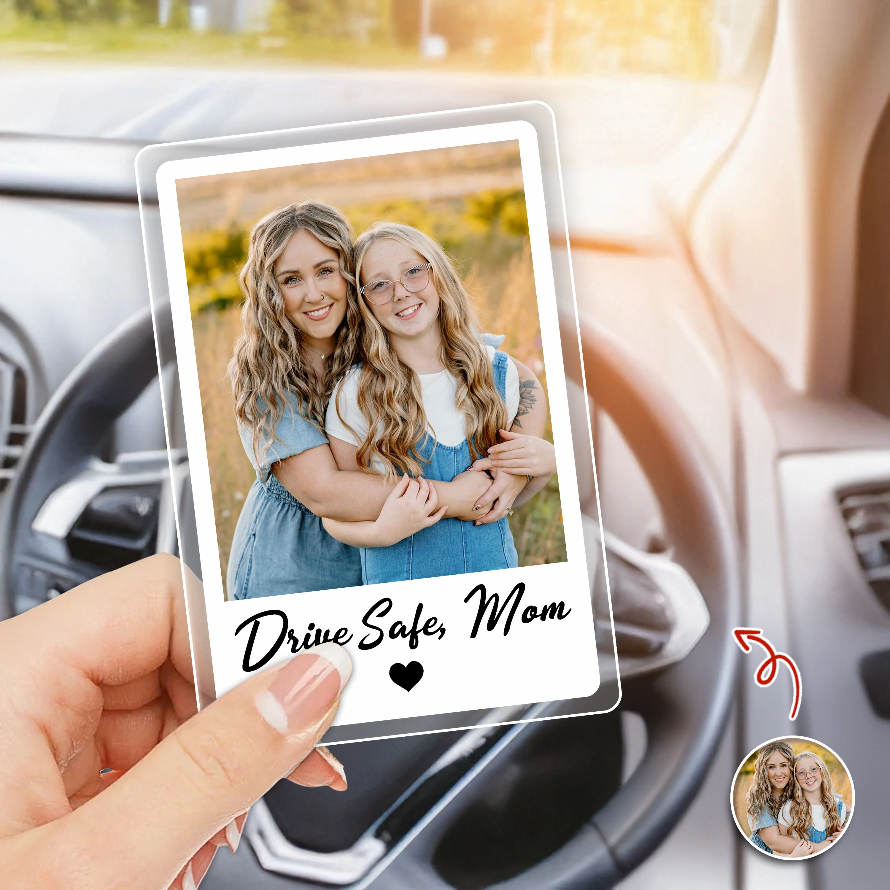 Personalized Photo Drive Safe Mom Acrylic Car Visor Mother's Day Gift TH10 898923 - Image 5