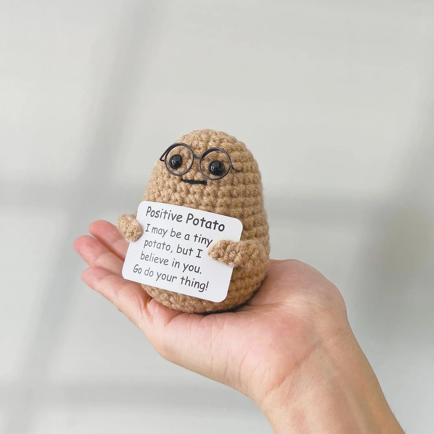 Positive Crochet Potato Funny Gifts with Positive Card for Cheer Up, Birthday Gifts for Friends Women, Graduation Gifts - Image 5