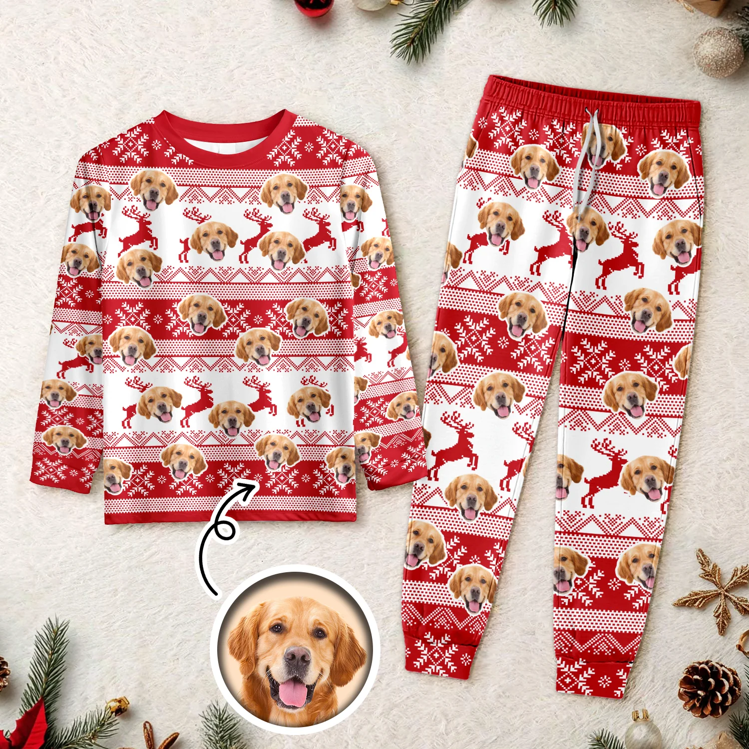 Custom Photo Christmas Dog Sleepwear Xmas Fun HO82 900152 - Image 3