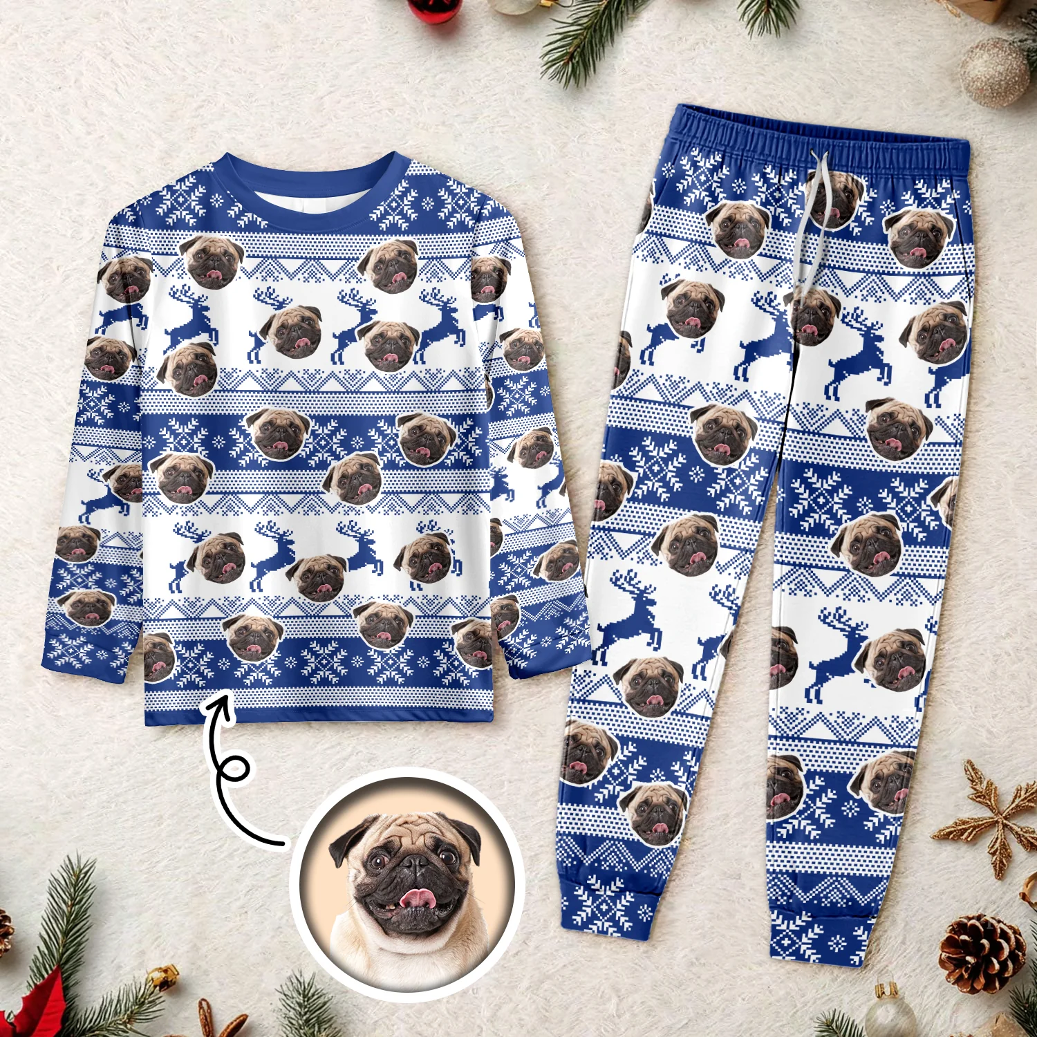 Custom Photo Christmas Dog Sleepwear Xmas Fun HO82 900152 - Image 8