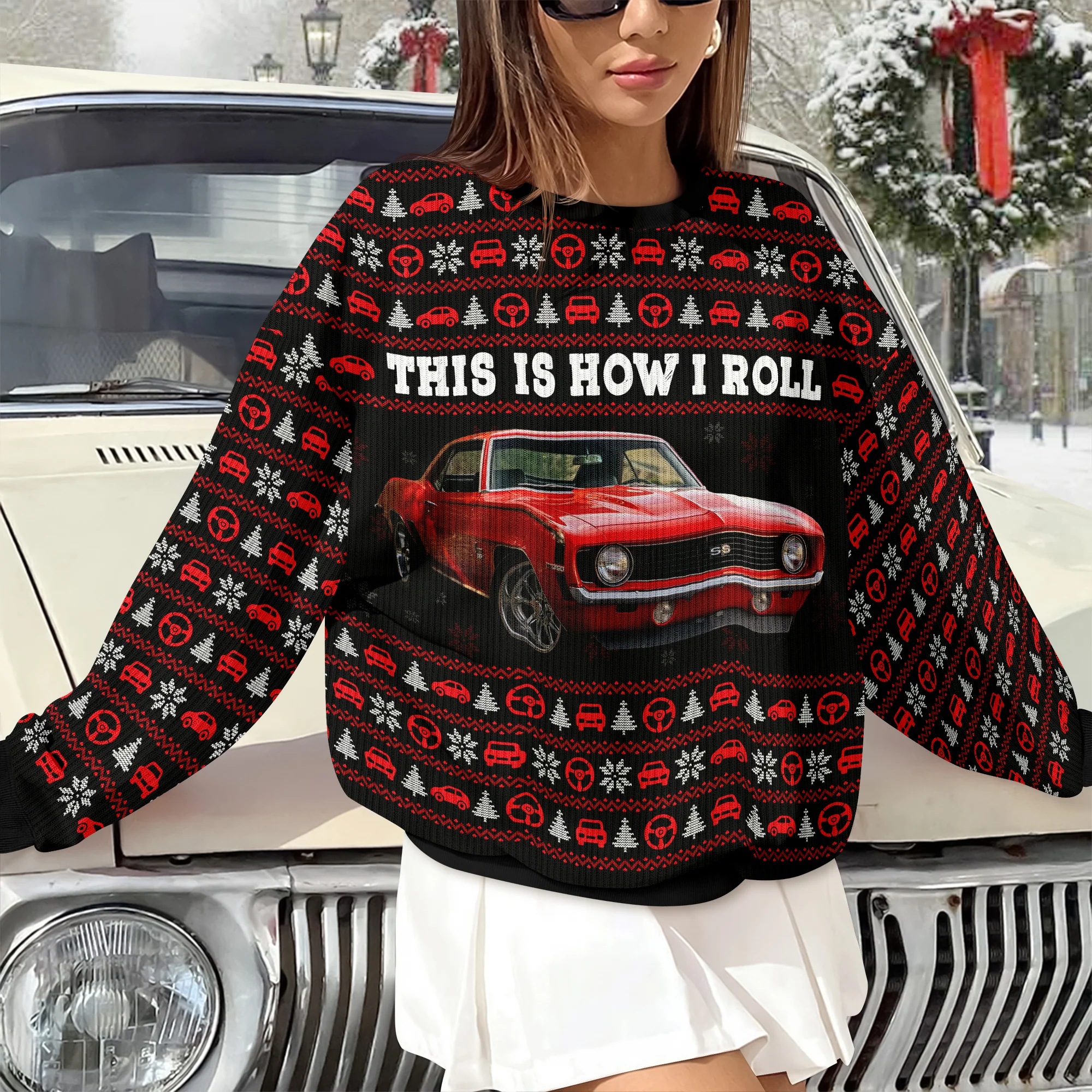 Custom Photo This Is How I Roll Christmas Ugly Sweater CH07 896680 - Image 2