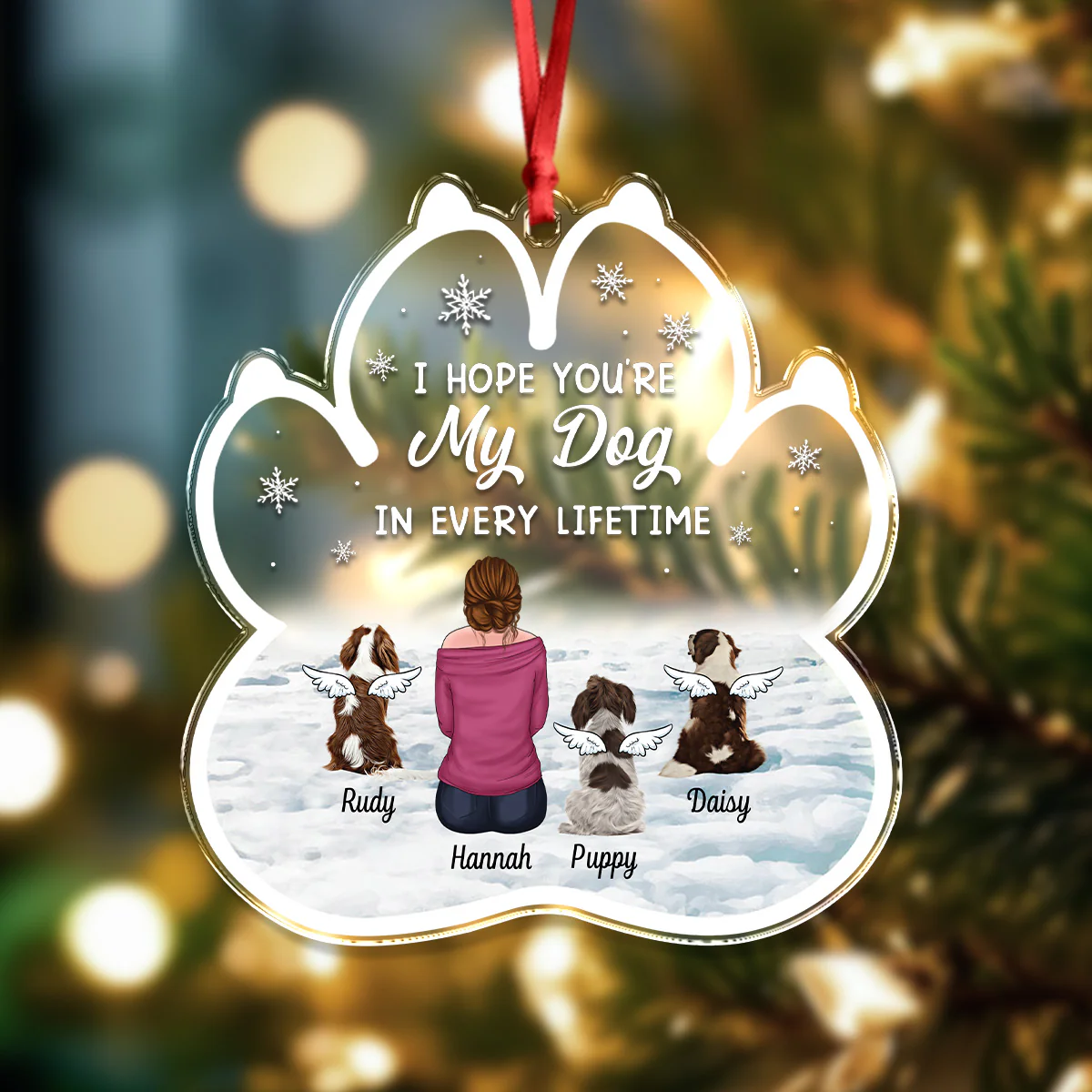 Personalized Custom My Dog Every Lifetime Pet Memorial Shaped Acrylic Ornament LM32 895913 - Image 5