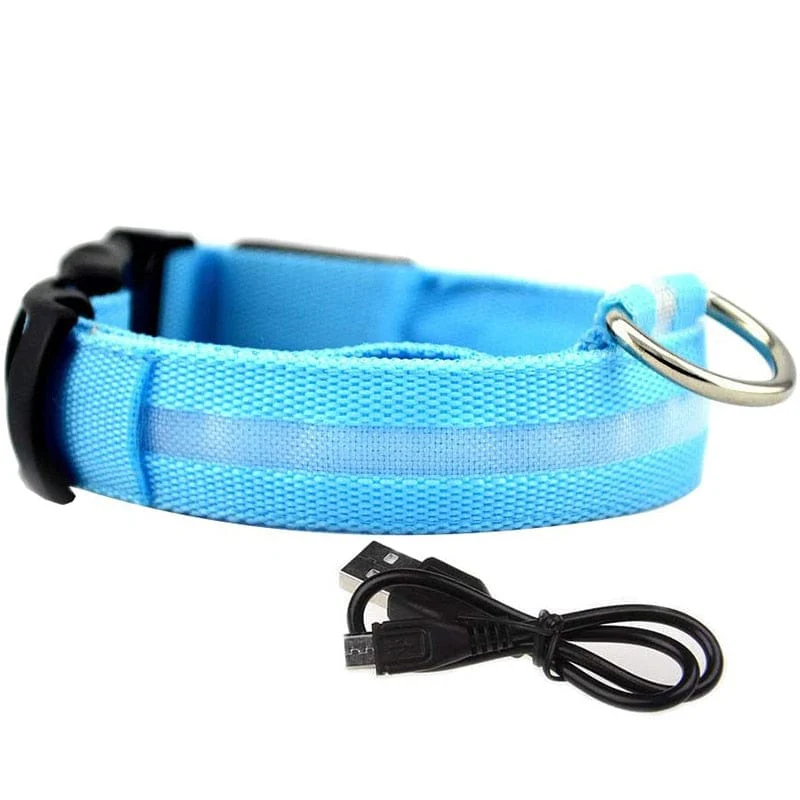 Rechargeable Waterproof LED Glowing Dog Collars - Image 7