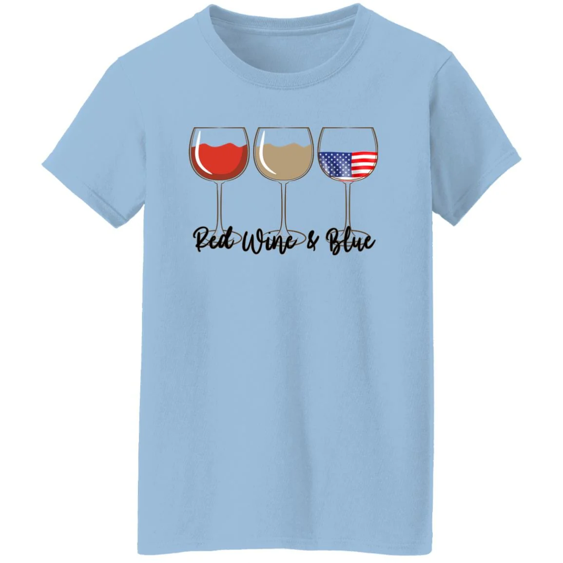 Red Wine Blue 4th of July Patriotic Shirt H398 - Image 8
