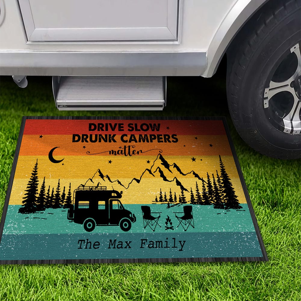 Retro Sunset Welcome To Our Campsite Camping Patio Matm Personalized Gift NA29 888591 - Image 5