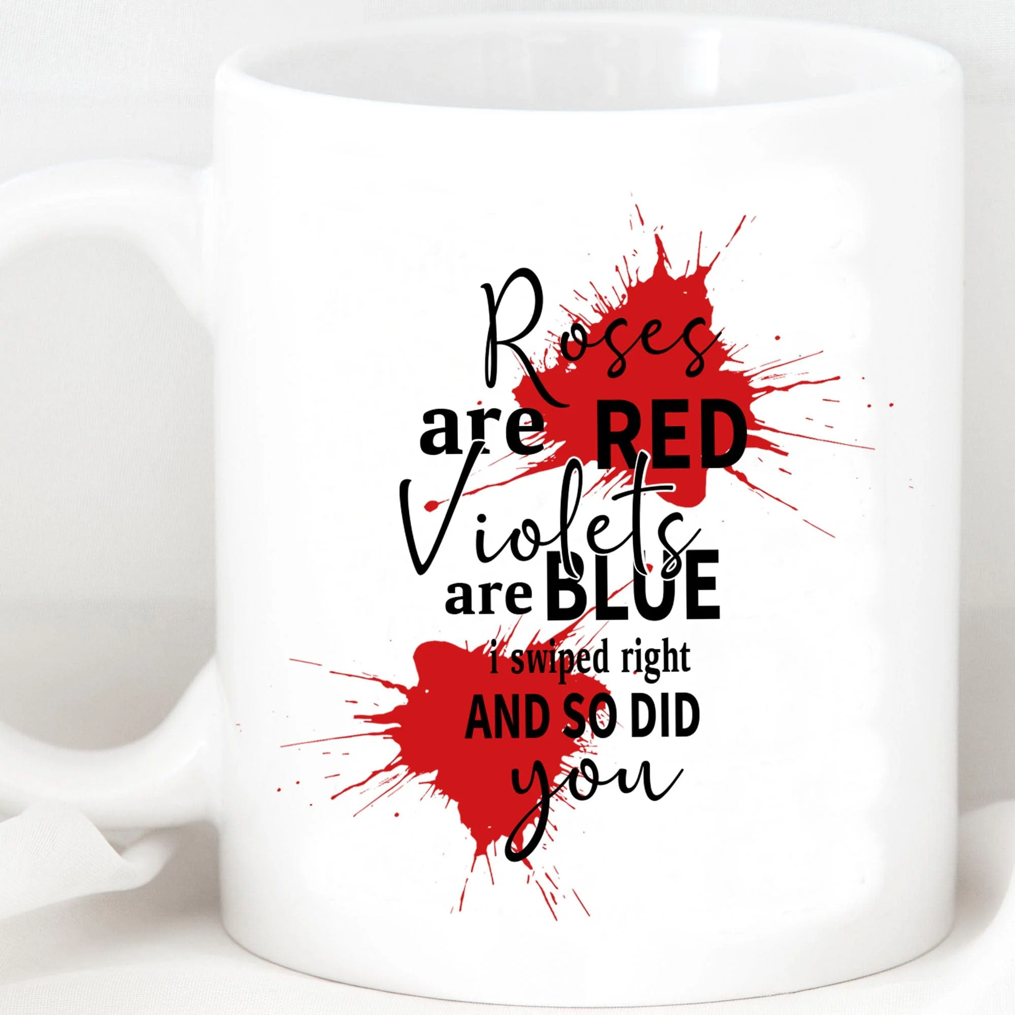 Roses Are Red Violets Are Blue Personalized Custom Photo Valentine Anniversary Couples Mug H586 - Image 2