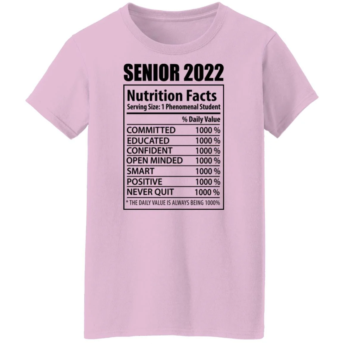 Senior 2022 Nutrition Facts Shirt H214 - Image 8
