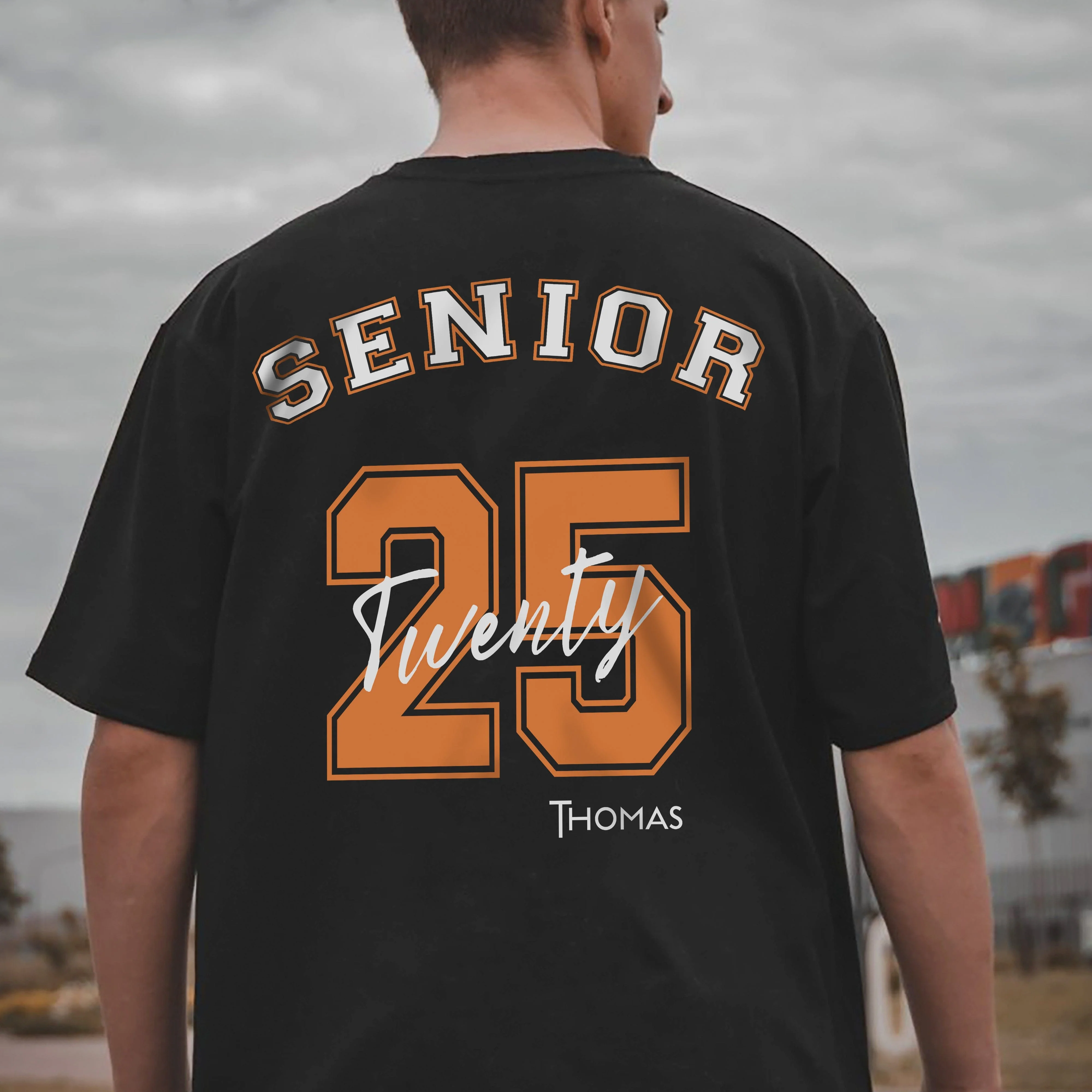 Senior 2025 Personalized Custom Backside Shirt C394 - Image 2
