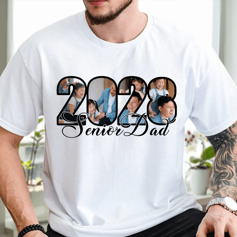 Senior Mom, Senior Dad Upload Photo Graduation Shirt 890645 - Image 4