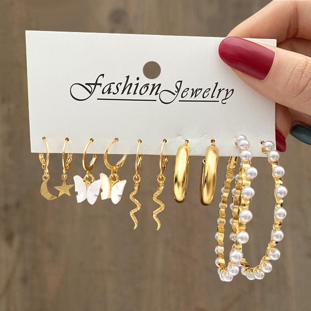 Set Metal Dangle Earrings - Image 21