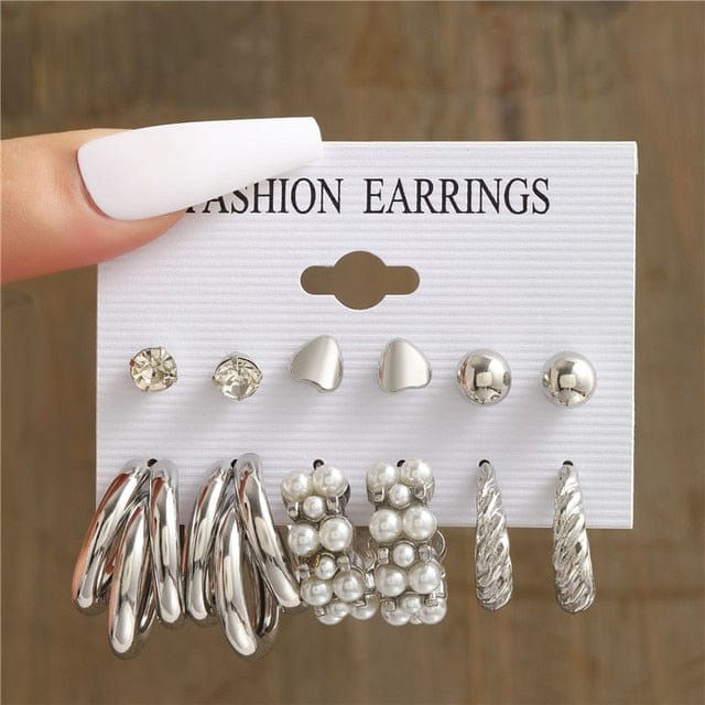 Set Metal Dangle Earrings - Image 31